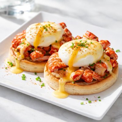 Lobster eggs benedict
