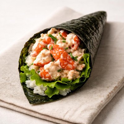 Lobster salad handroll