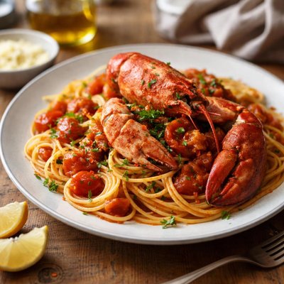 Lobster tomato pasta