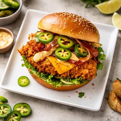 Loco chicken jalapeno cheese burger