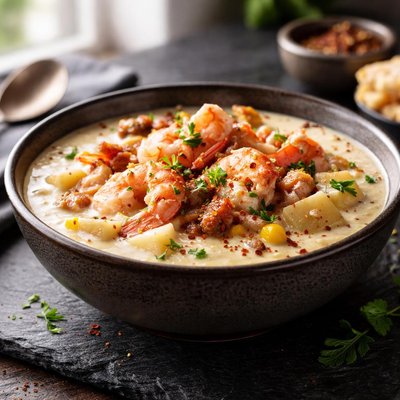 Longhorn bowl shrimp lobster chowder