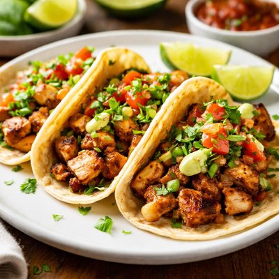 Los tacos pollo asado taco