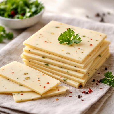 Low-fat jack pepper cheese slice