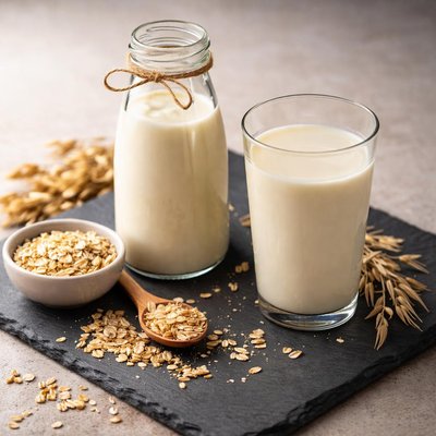 Low-fat oat milk