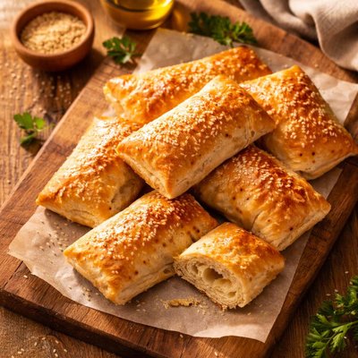 Low-fat puff pastry