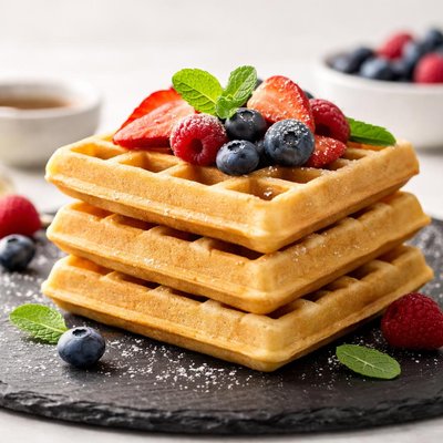 Low-fat waffle