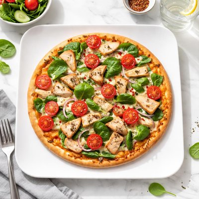 بيتزا الدجاج قليلة السعرات الحرارية