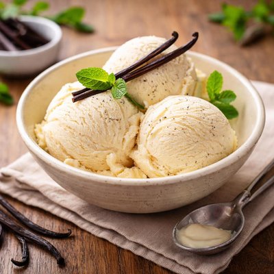 Low carb vanilla madagascar ice cream