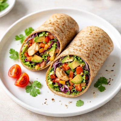 Low carb whole wheat wrap
