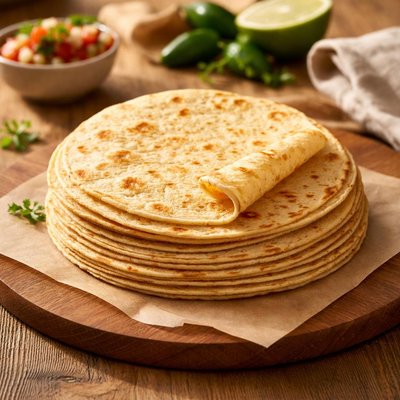 Low carbohydrates corn tortillas