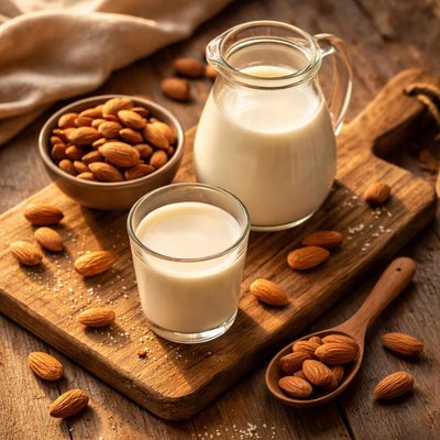Low fat almond milk
