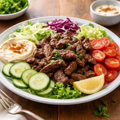 Low fat beef shawarma with no bread