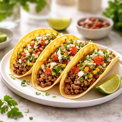 Low fat beef taco