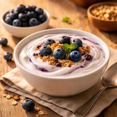 Low fat greek blueberry yogurt