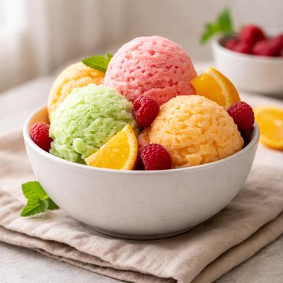 Low fat sherbet