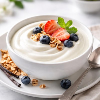 Low fat vanilla yoghurt