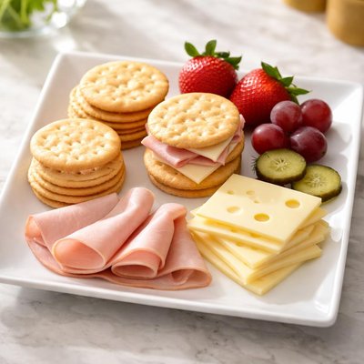 Lunchables ham and swiss cracker stackers