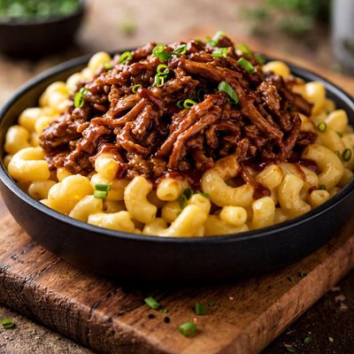 Mac and cheese with pulled pork