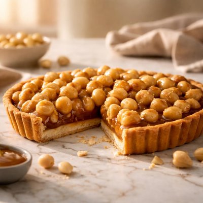 Macadamia nut tart