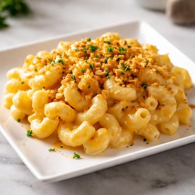 Macafoni and sharp cheddar cheese