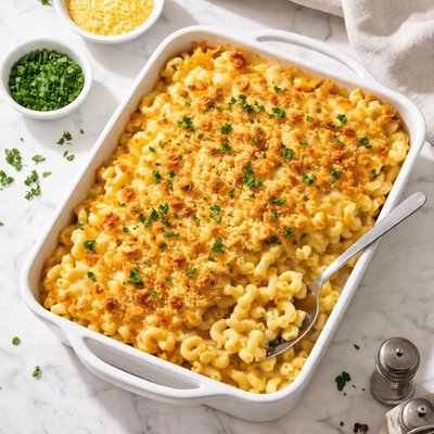 Macarrones con queso al horno