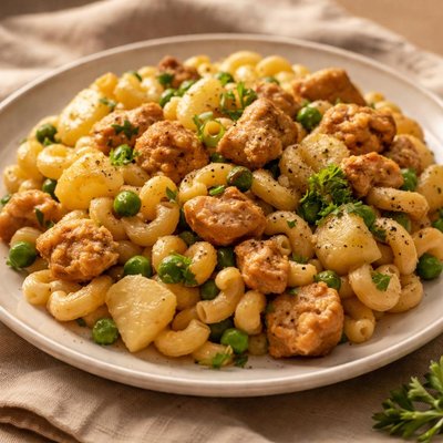 马卡罗尼土豆和鸡