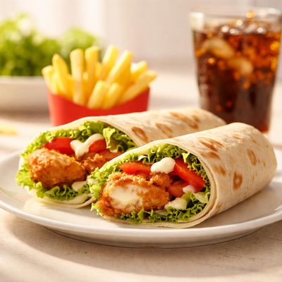 Macdonalds chicken and aoli wrap meal small