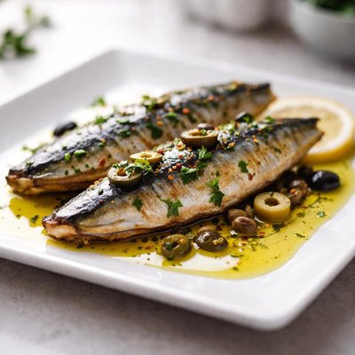 Mackerel with olive oil