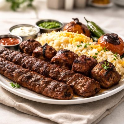 Maiwad beef and lamb kabob combo