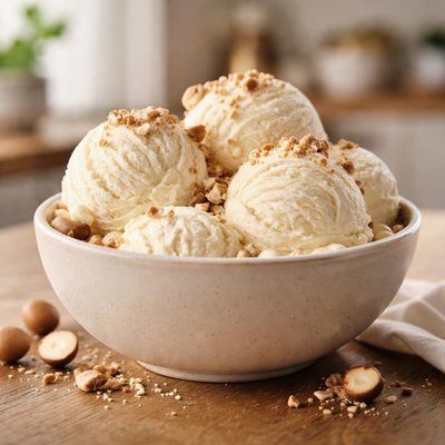 Malted vanilla ice cream