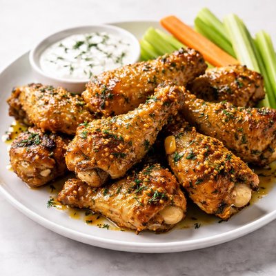 Mammas mustard and pickles wings