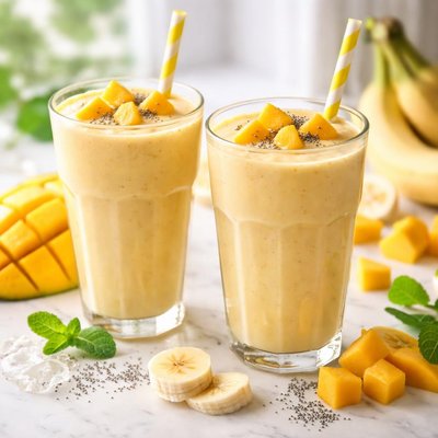 Mango banana smoothie