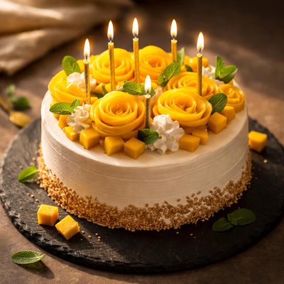 芒果生日蛋糕
