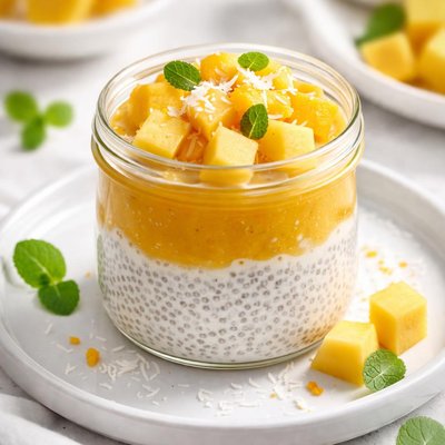 Mango chia pudding