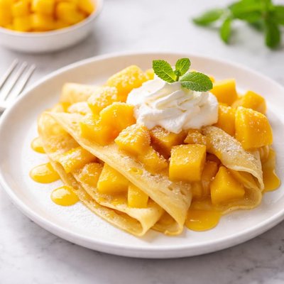 Mango crepe