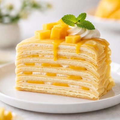 Mango crepe cake