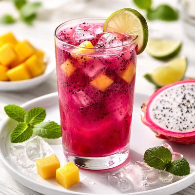 Mango dragonfruit refresher