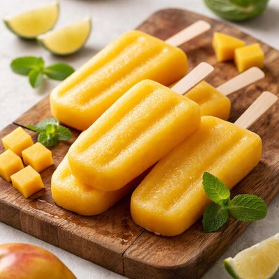 Mango ice lolly