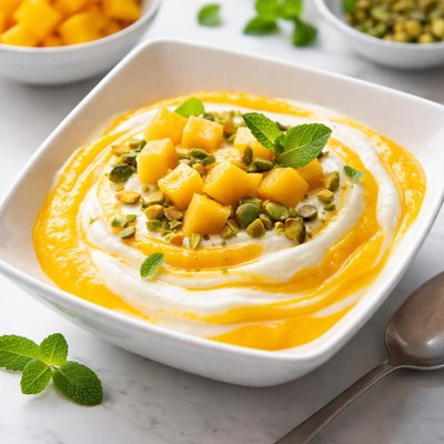 Mango lasai with greek yogurt