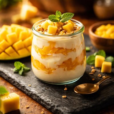Mango low fat yoghurt