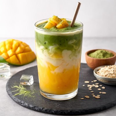 Mango matcha oat milk