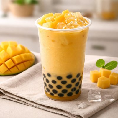 Mango milk tea