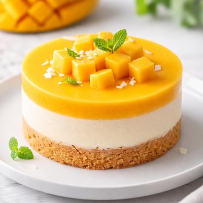 Mango mousse cake