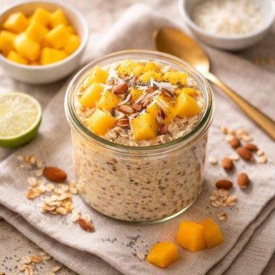 Mango overnight oats