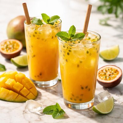 Mango passion fruit juice