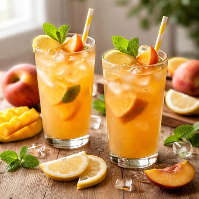 Mango peach lemonade