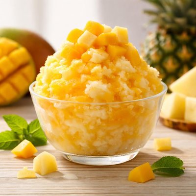 Mango pineapple ice