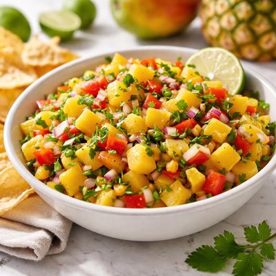 Mango pineapple salsa
