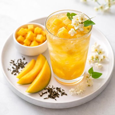 Mango puree jasmine tea