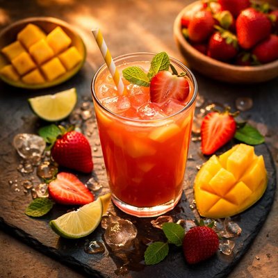 Mango strawberry juice